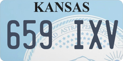 KS license plate 659IXV