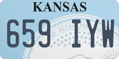 KS license plate 659IYW