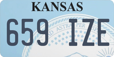 KS license plate 659IZE