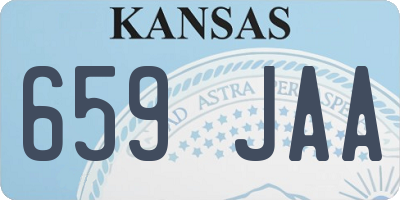 KS license plate 659JAA