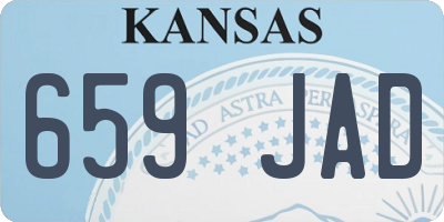 KS license plate 659JAD