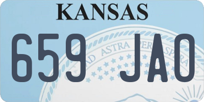 KS license plate 659JAO