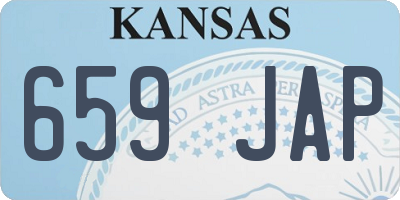 KS license plate 659JAP