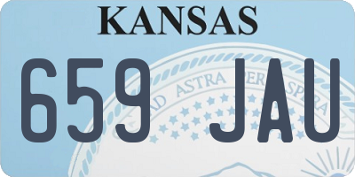 KS license plate 659JAU