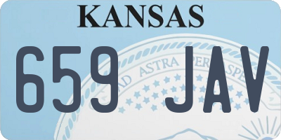 KS license plate 659JAV