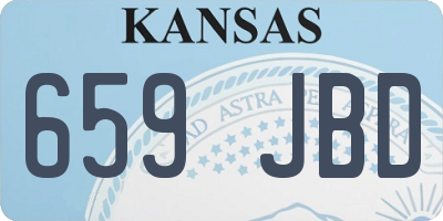 KS license plate 659JBD
