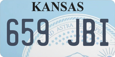 KS license plate 659JBI