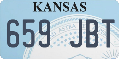 KS license plate 659JBT