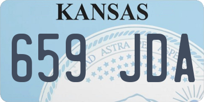 KS license plate 659JDA