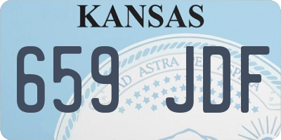 KS license plate 659JDF
