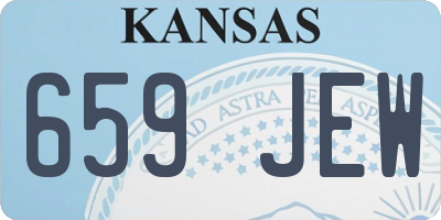 KS license plate 659JEW