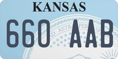 KS license plate 660AAB