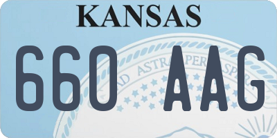 KS license plate 660AAG