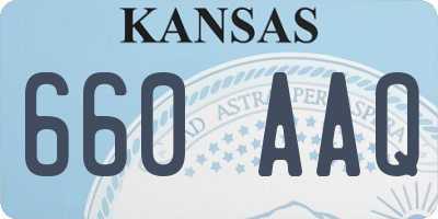 KS license plate 660AAQ