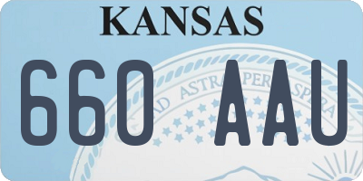 KS license plate 660AAU
