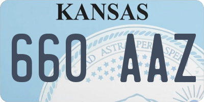 KS license plate 660AAZ