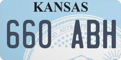 KS license plate 660ABH