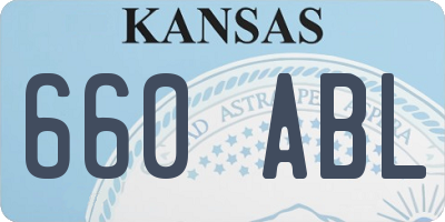 KS license plate 660ABL