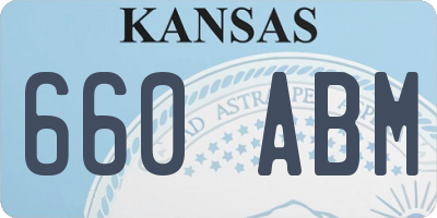 KS license plate 660ABM