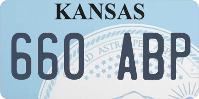 KS license plate 660ABP