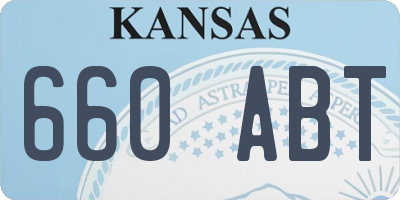 KS license plate 660ABT