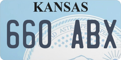 KS license plate 660ABX