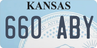KS license plate 660ABY