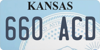 KS license plate 660ACD