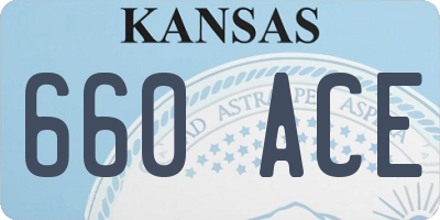 KS license plate 660ACE
