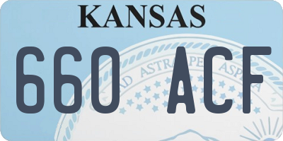 KS license plate 660ACF
