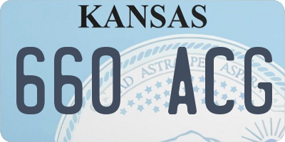 KS license plate 660ACG