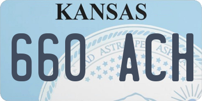 KS license plate 660ACH