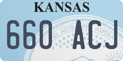 KS license plate 660ACJ