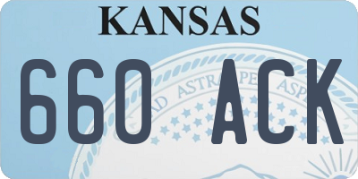 KS license plate 660ACK