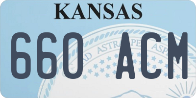 KS license plate 660ACM