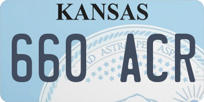 KS license plate 660ACR