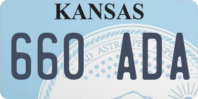 KS license plate 660ADA