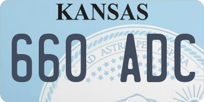 KS license plate 660ADC