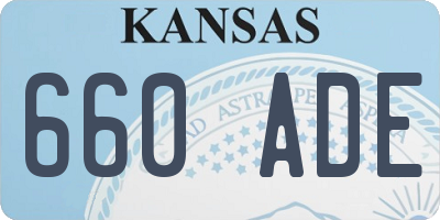 KS license plate 660ADE