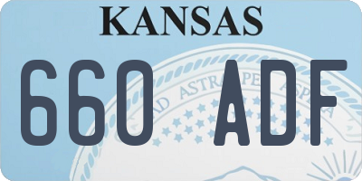 KS license plate 660ADF
