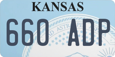 KS license plate 660ADP