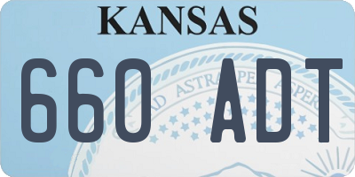 KS license plate 660ADT