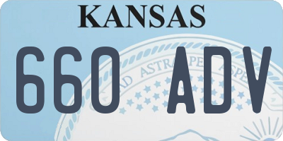 KS license plate 660ADV