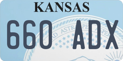 KS license plate 660ADX