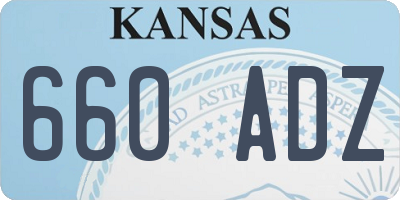 KS license plate 660ADZ