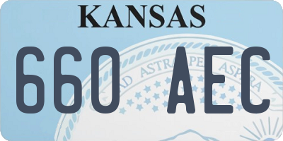 KS license plate 660AEC