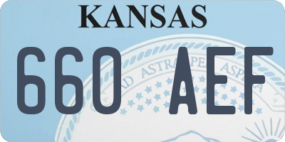 KS license plate 660AEF