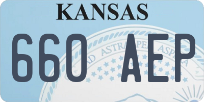 KS license plate 660AEP