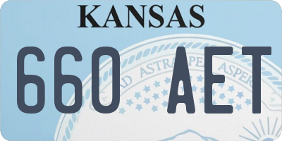 KS license plate 660AET