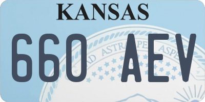 KS license plate 660AEV